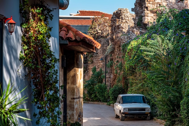 Lane in Kaleici historical center of Antalya Turkey