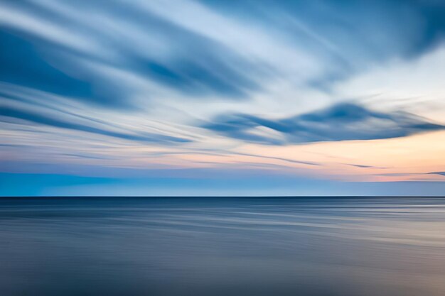 Lange belichtingstijd van wolken