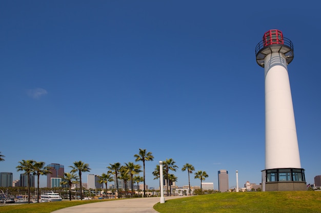 Lange strand Californië skyline van kustlijn vuurtoren