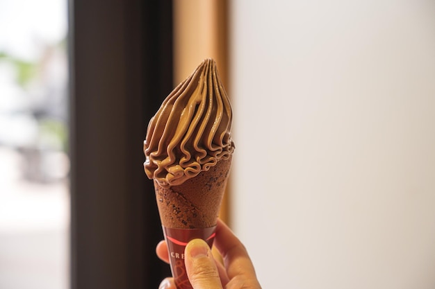 Langue de chat chocolate soft serve