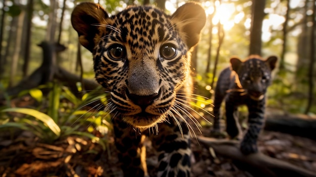 Lankan leopard jongen