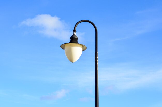 A lantern on a background of the blue sky in Orlowo Gdynia Poland