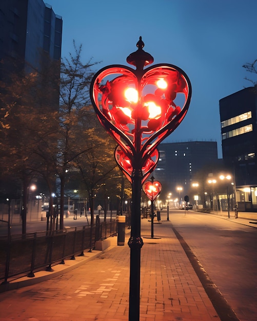 Photo lantern in the city at night