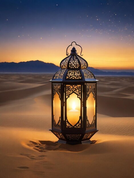 Lantern in the Dunes AI Generated