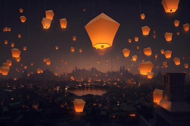 A lantern festival is a celebration of the chinese new year.