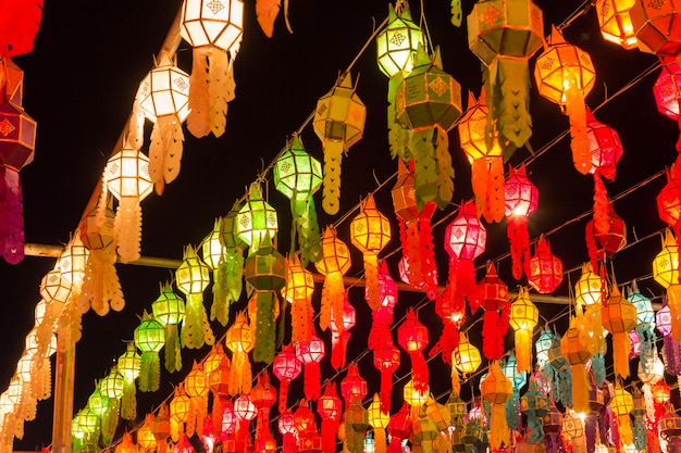 lantern festival in the north of thailand