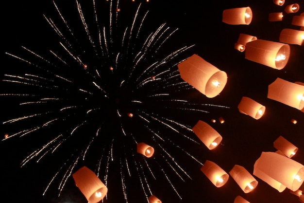 Photo lantern festival in thailand