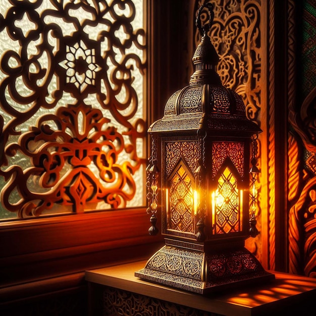 Lantern and Islamic architecture for Ramadan