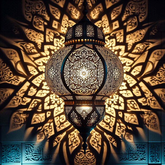 Lantern and Islamic architecture for Ramadan