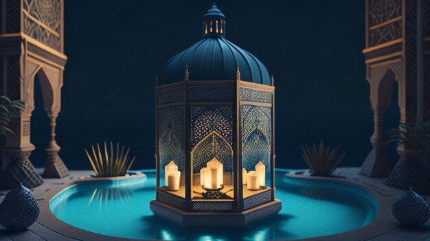 A Lantern of Islamic Background
