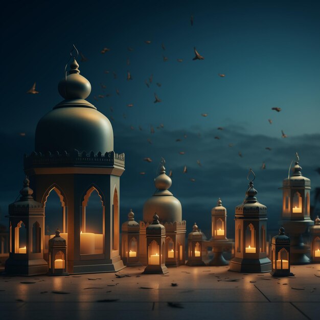 Lantern for the Muslim feast of the holy month of Ramadan Kareem