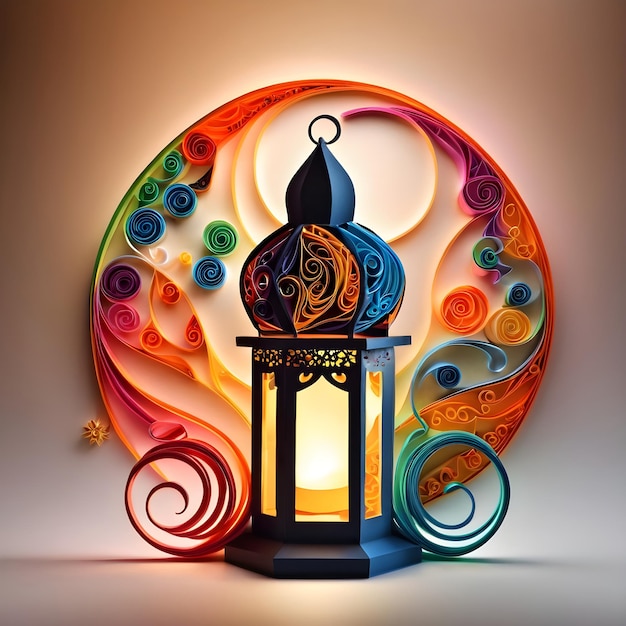 Photo lantern ramadan quilling