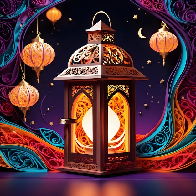 Lantern ramadan quilling