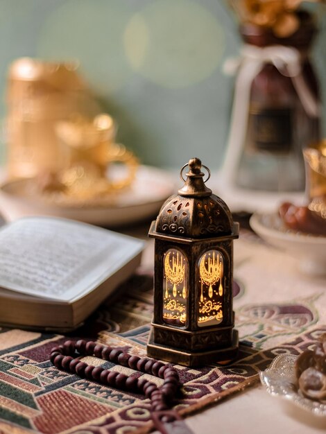 Lantern with arabic words in arabic vibes