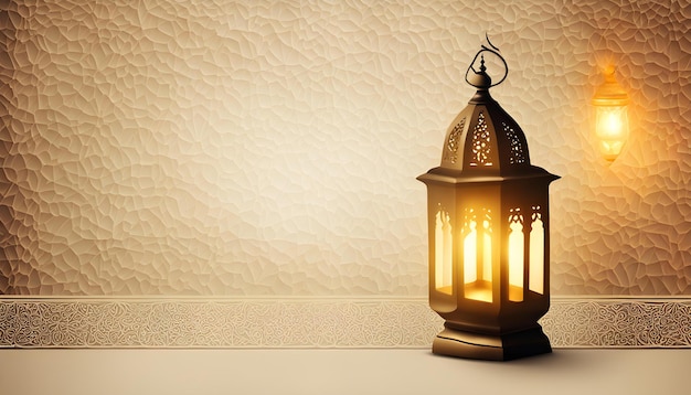 lantern with a decorative background free photo