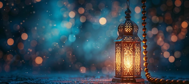 a lantern with a lit candle