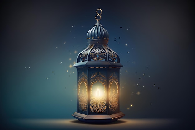 A lantern with the word ramadan on it