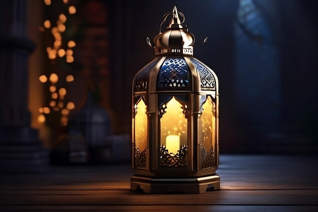 Foto lanternontwerp in islamitische stijl