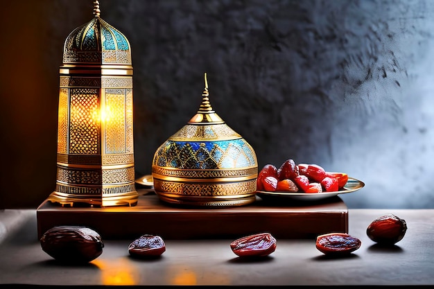 Lanterns and fruits to welcome Ramadan month