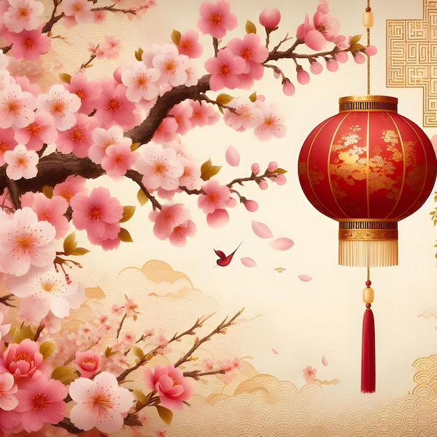Lanterns Light the Way A Mystical China New Year Background