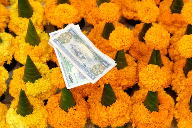 Photo lao  rice offering