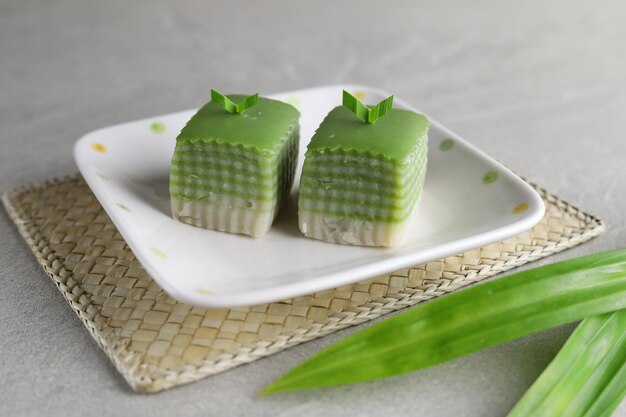 Lapis Beras or Kue Pepe is Indonesian traditional dessert and street food made of rice flour