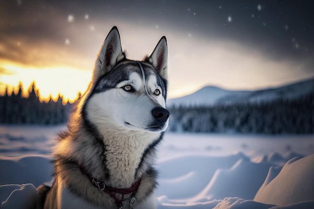 Lapland Finland husky hondenslee