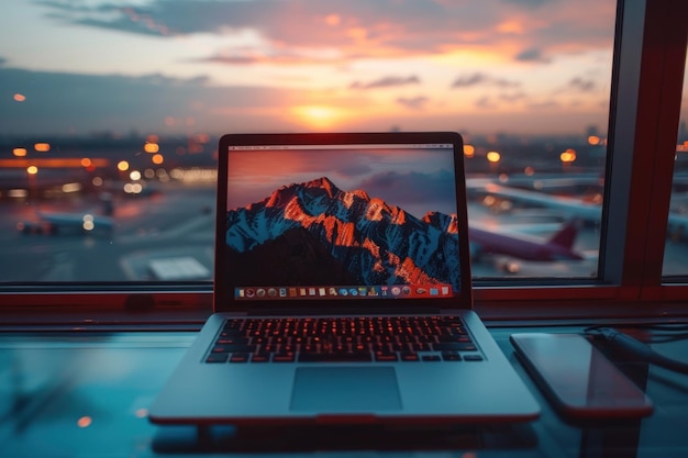 Laptop Computer on Desk