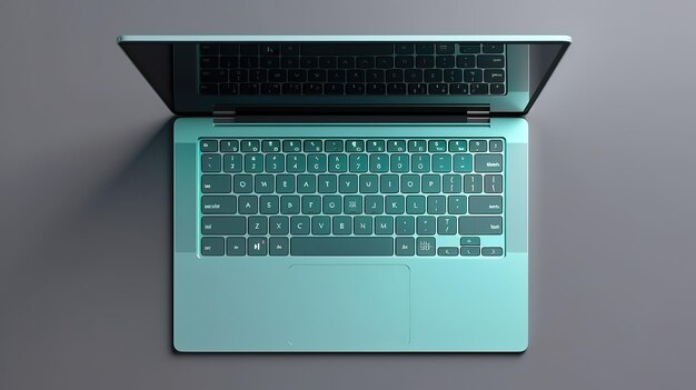 Laptop computerhardware bovenaanzicht Generatieve Ai