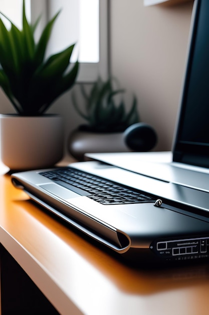 Laptop on a desk