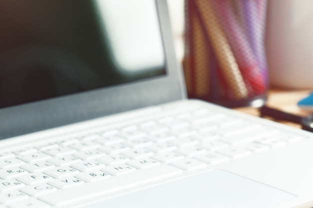 Photo laptop on the desk