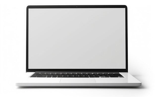 Laptop Display on White Background