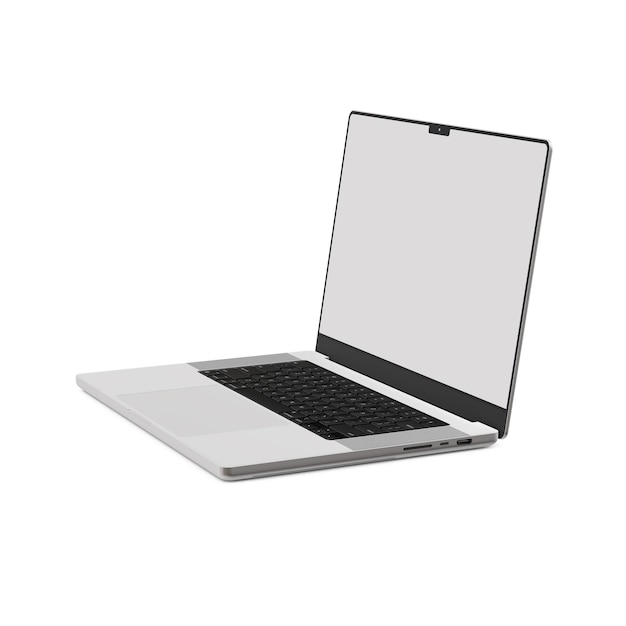 Photo a laptop image isolated on a white background