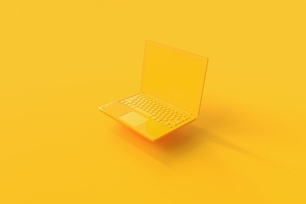 Laptop in oranje