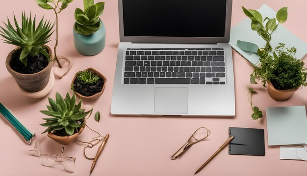 a laptop is open and has a black keyboard and a pair of glasses on it