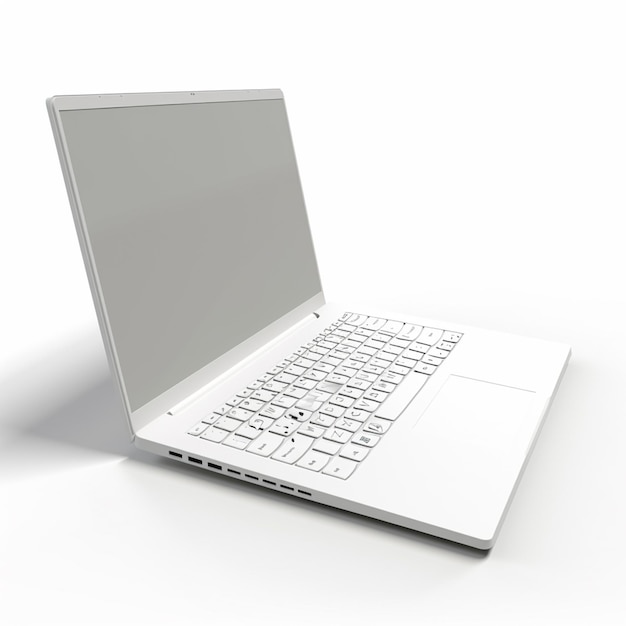 Photo laptop isolate blank screen display mockup pc