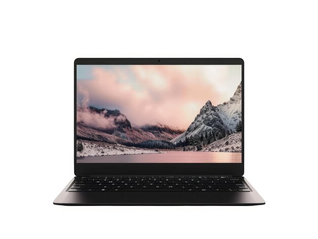 Laptop on isolated White background