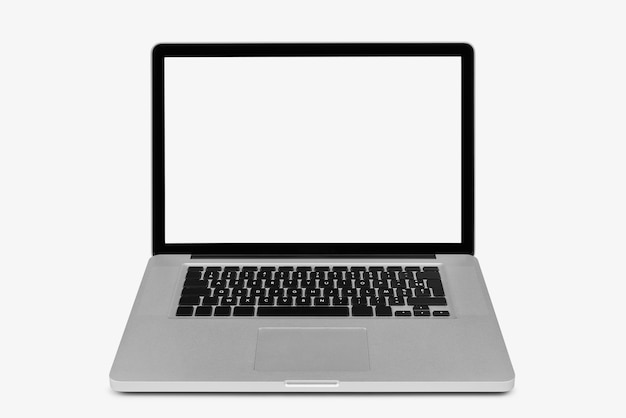 Laptop isolated on white, clipping path included