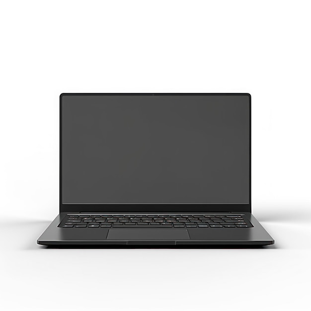 Laptop isolated on white Illustration AI GenerativexD