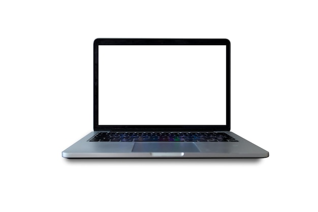Laptop mockup isolated on white background