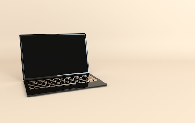 Laptop mockup in modern minimal style