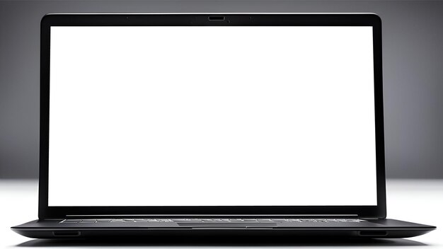 Photo laptop mockup with blank screen