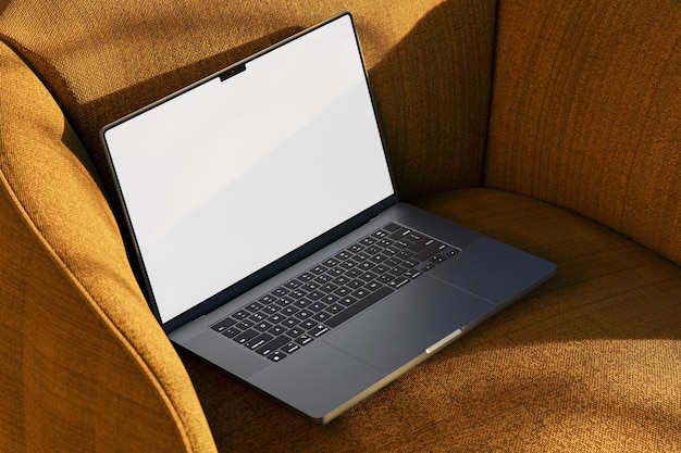 Laptop mockup with blank screen