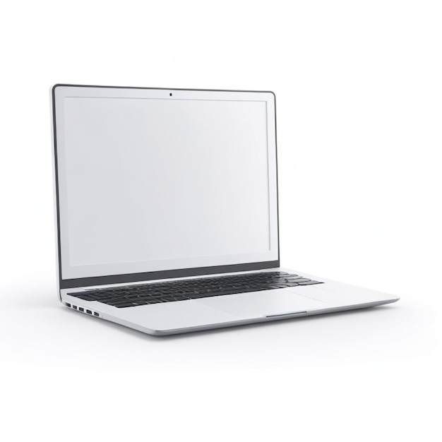 Laptop mockup without text on white background suitable for your design