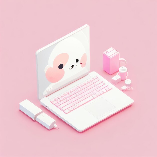 Photo laptop notebook icon cute icon