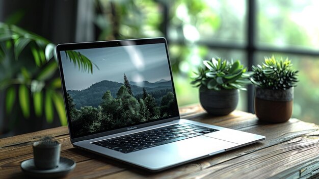 写真 laptop on the table