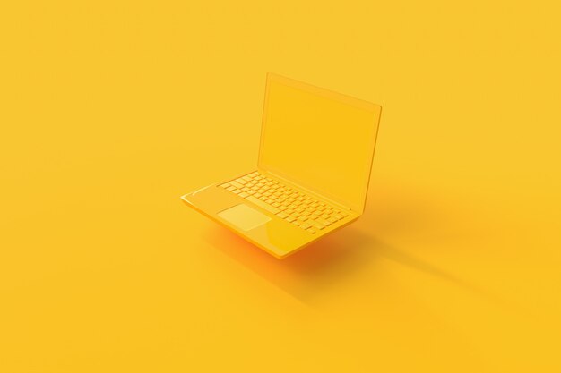 Laptop in orange