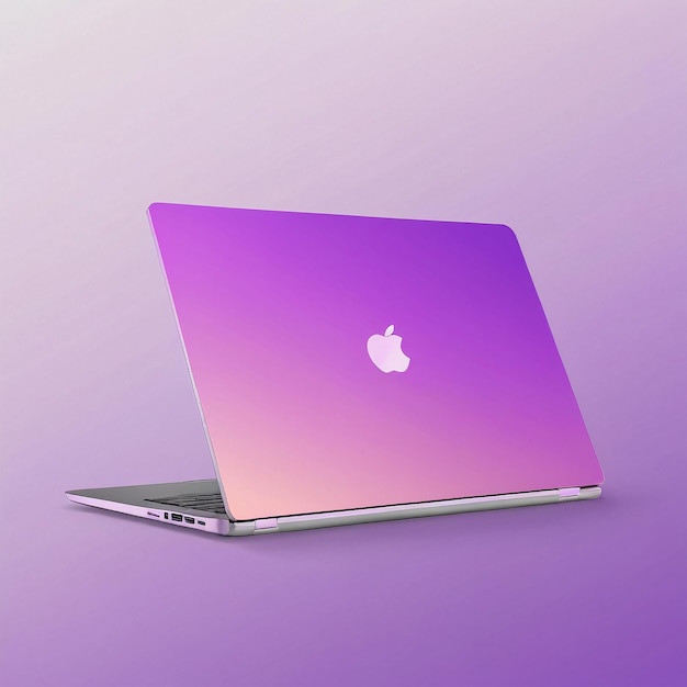 laptop pc computer logo icon a laptop with a purple gradient