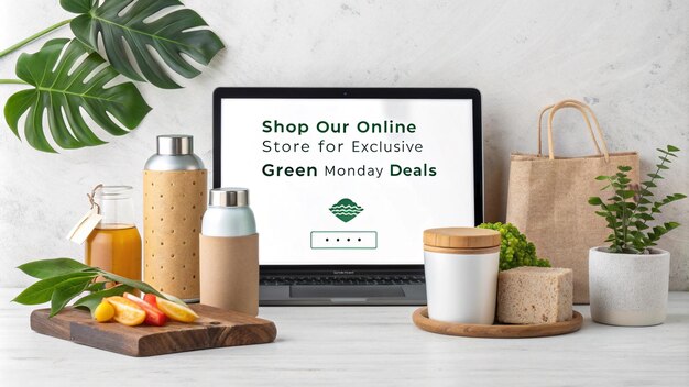 a laptop screen that says shop our store sells online store