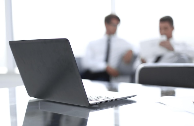 Laptop on the table